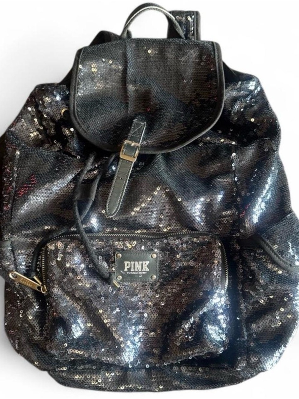 PINK Victoria's Secret Black/Navy Sequin Backpack
